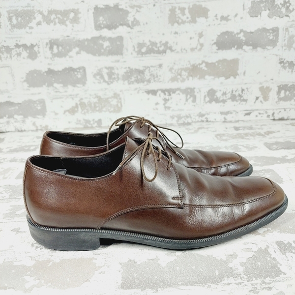 Ermenegildo Zegna Brown Leather Lace Up Business Casual Dress Shoes O714 main image 11